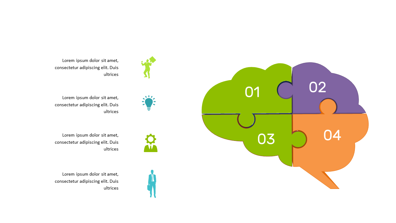 Illustrate Brainstorming with Puzzle Piece Diagram