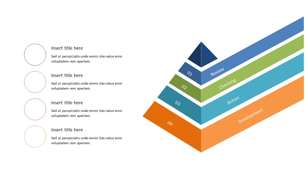 Present Multi-Step Process with Pyramid and Icons
