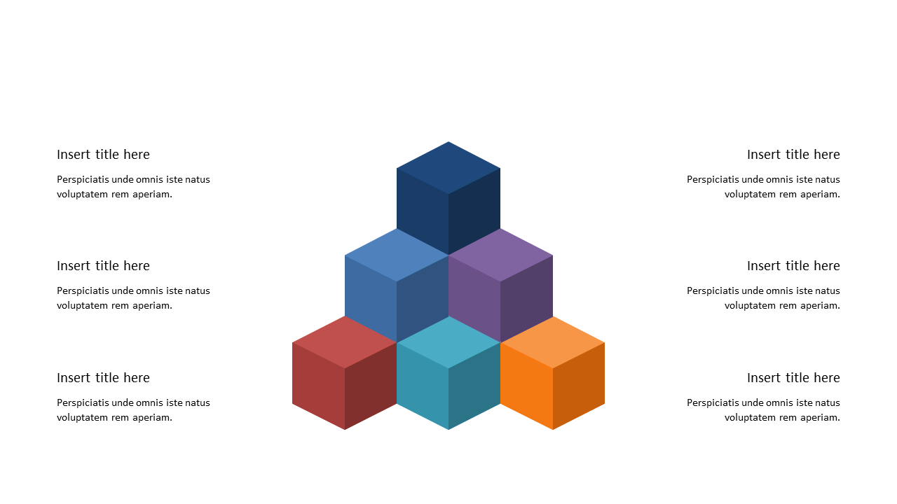 Show Hierarchy with 3D Stacked Cube Pyramid