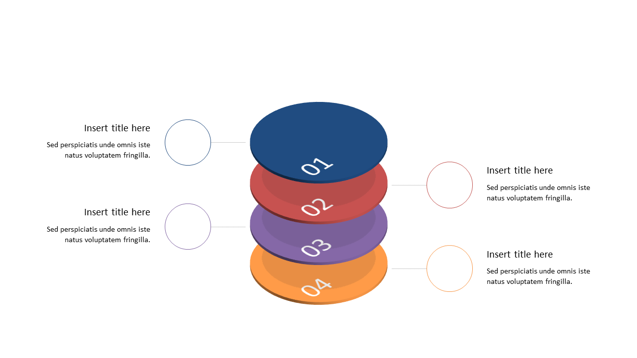 Outline Processes with Colorful Circular Steps
