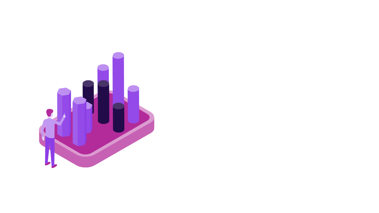 Present Statistics with 3D Bar Graph and Human Element