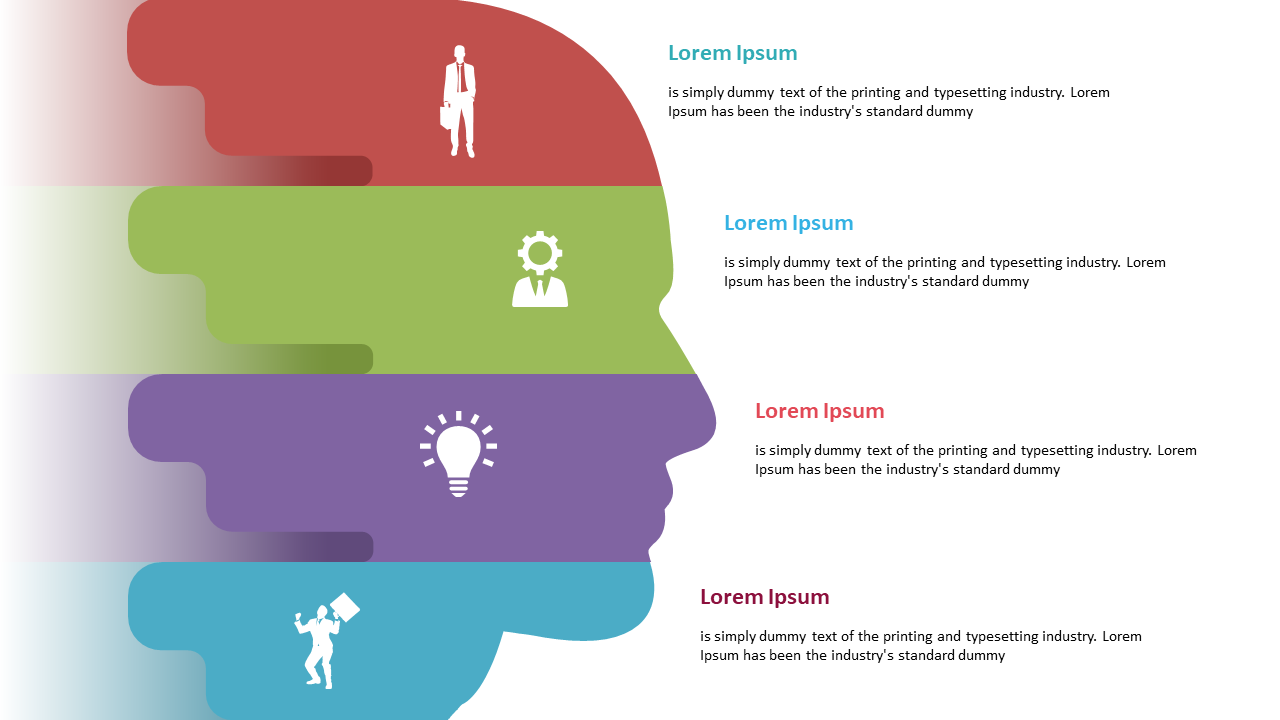 Showcase Ideas with Colorful Human Silhouette Infographic