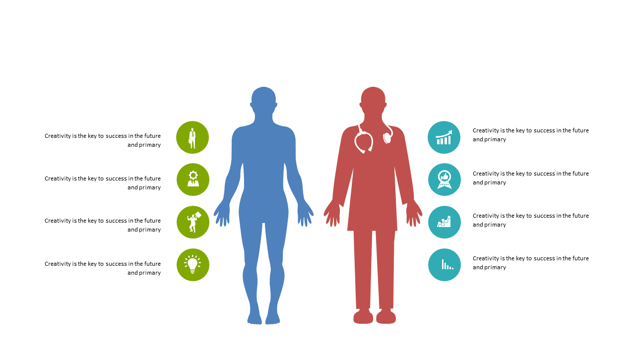 Highlight Creativity with Dual Silhouette Infographic