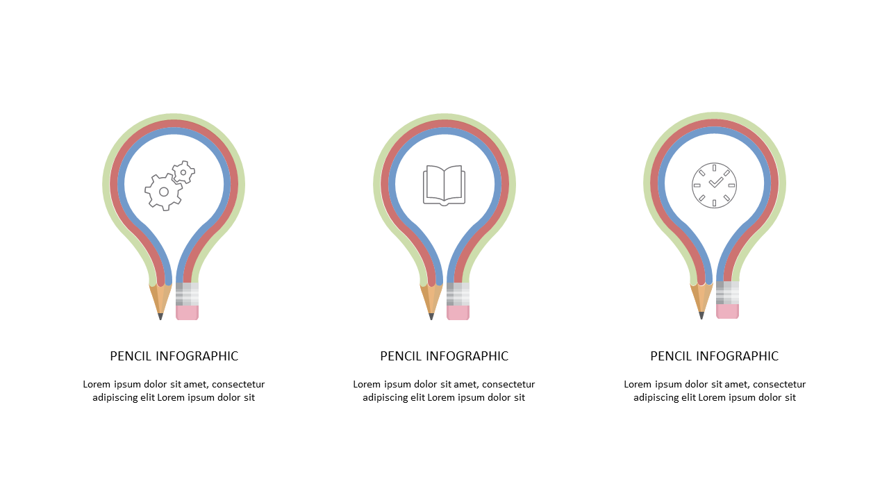 Visualize Steps with Pencil Infographic Layout