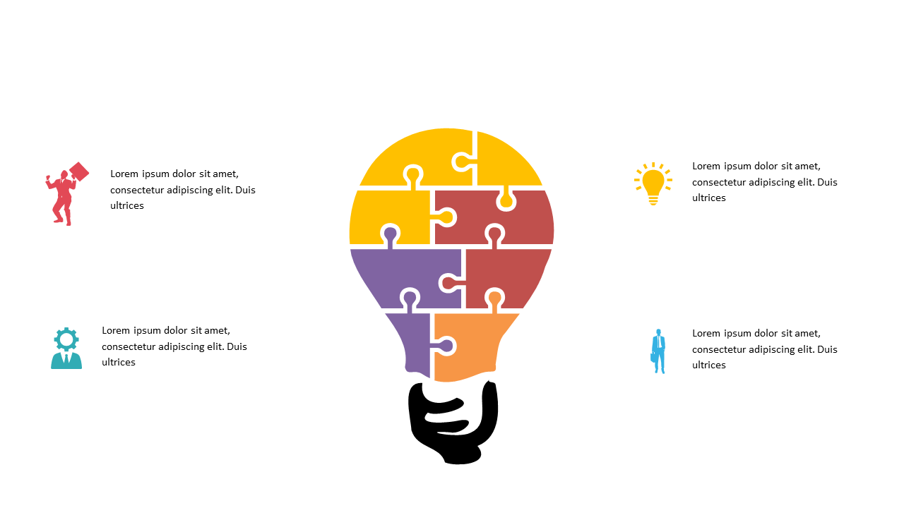 Highlight Ideas with Puzzle Light Bulb Design
