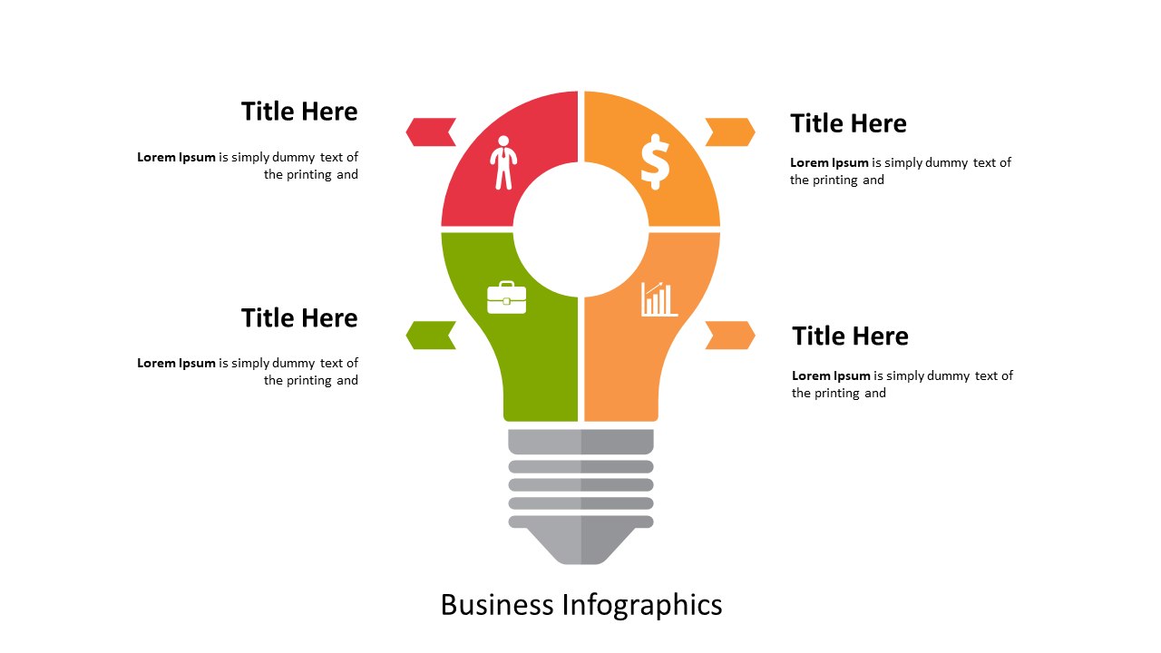 Summarize Ideas with Light Bulb Infographic Layout