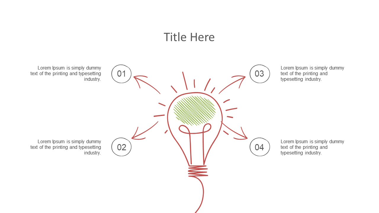 Visualize Steps with Light Bulb Idea Process Flow