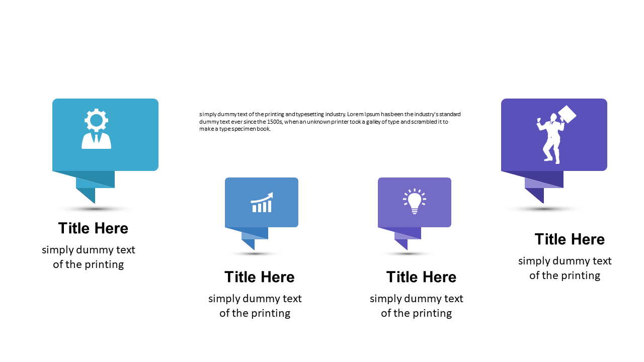 Showcase Concepts with Colored Speech Bubbles