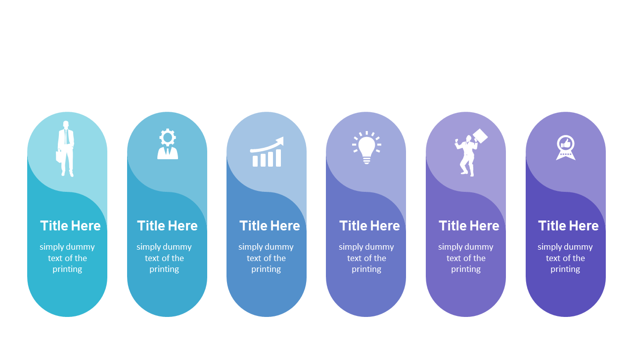 Showcase Steps with Curved Icons and Labels