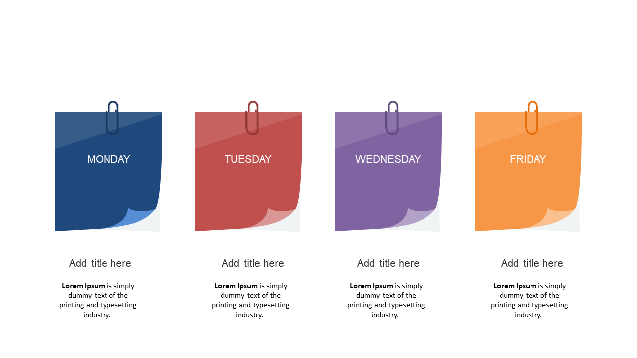 Present Weekly Agendas with Colorful Sticky Notes
