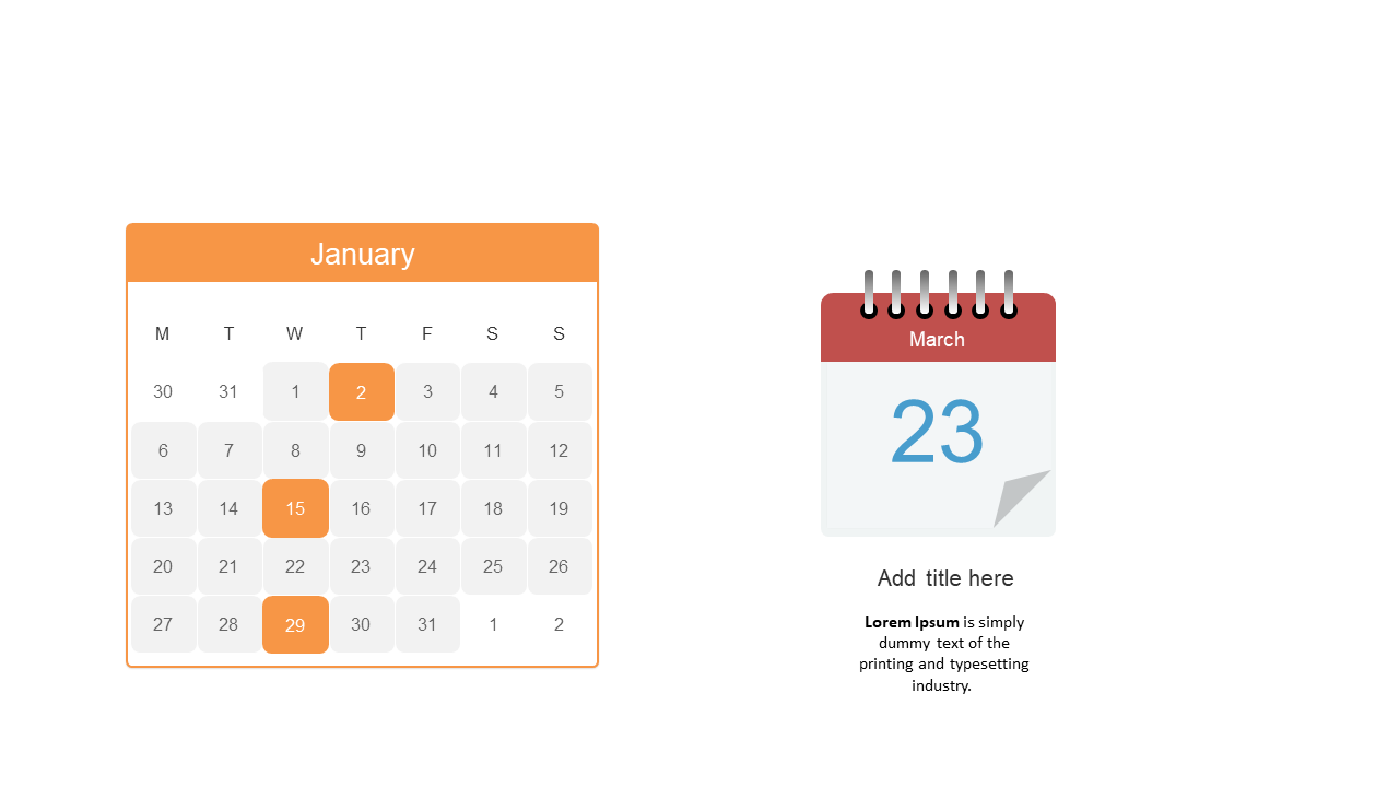 Compare Events with Dual Calendar Layout