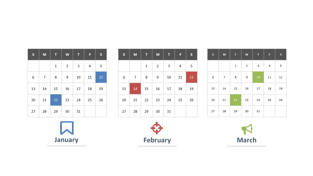 Track Important Dates with Monthly Calendar Highlights