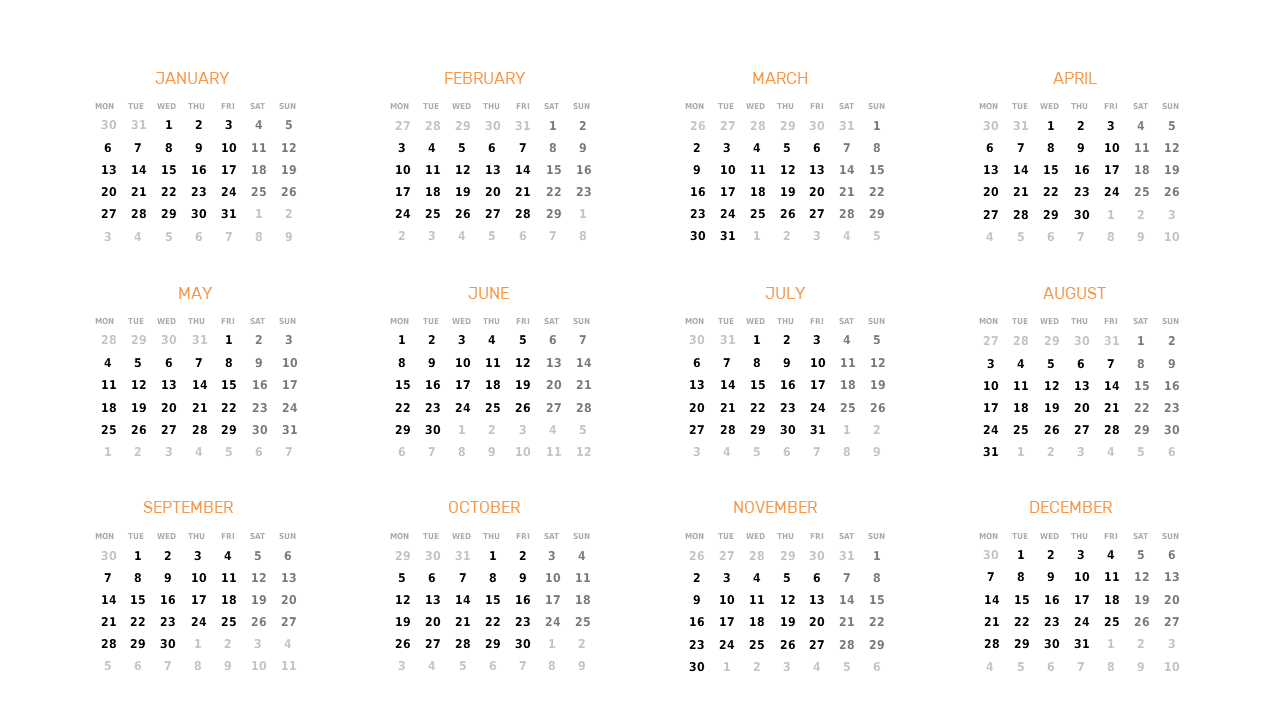 Present Annual Plans with Comprehensive Calendar