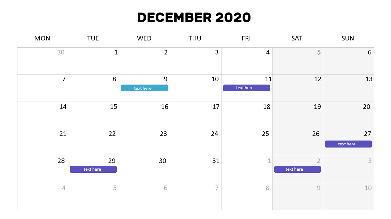 Monthly Calendar for Event Management V7