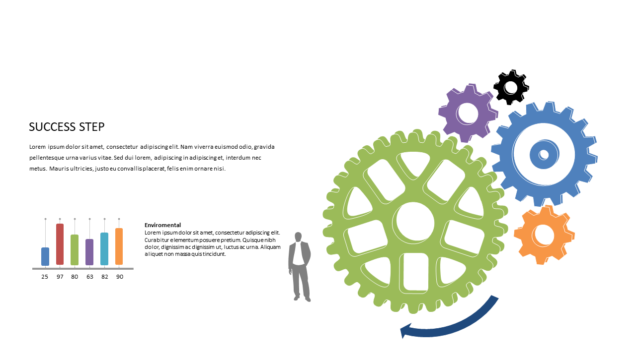 Illustrate Success Steps with Gear and Data