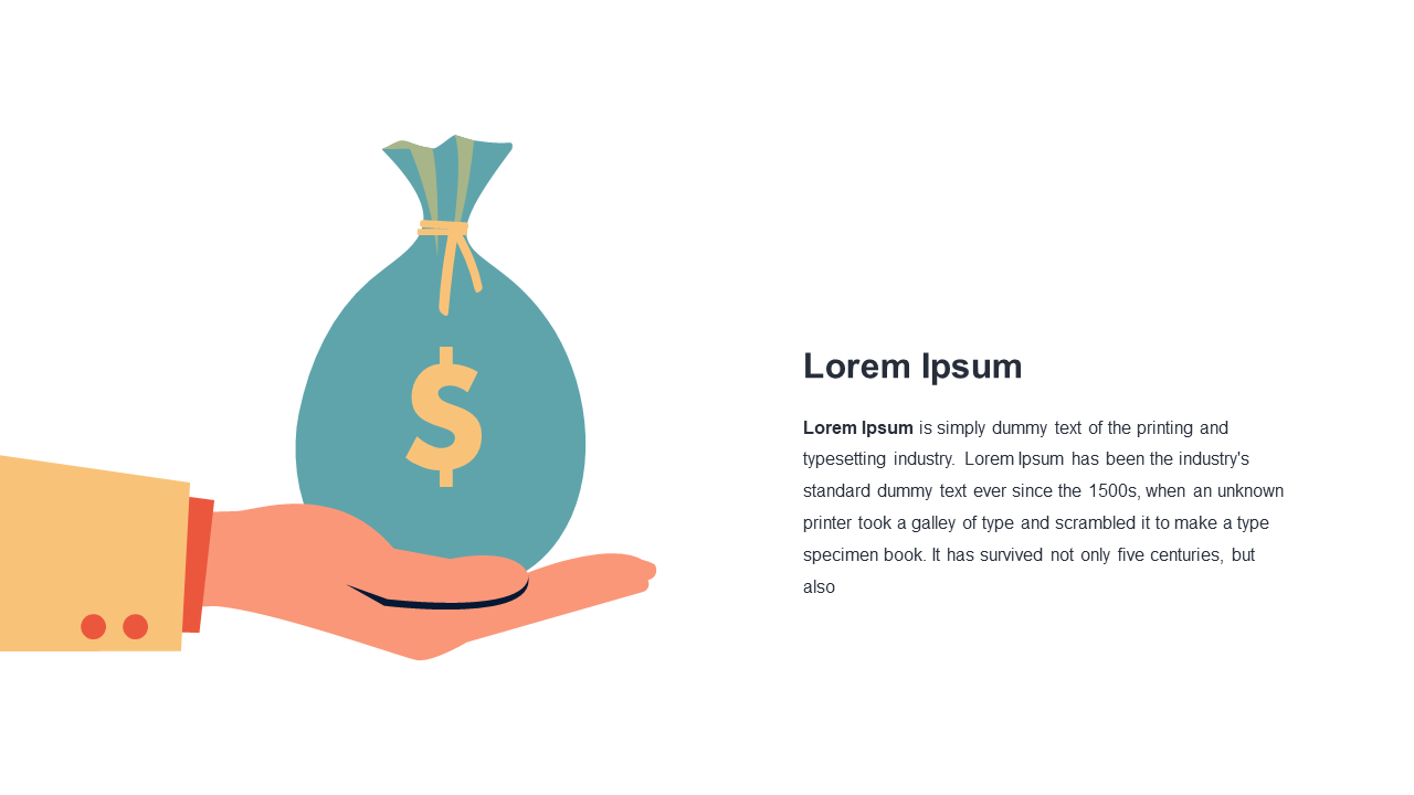 Illustrate Budget Concepts with Hand and Dollar Bag