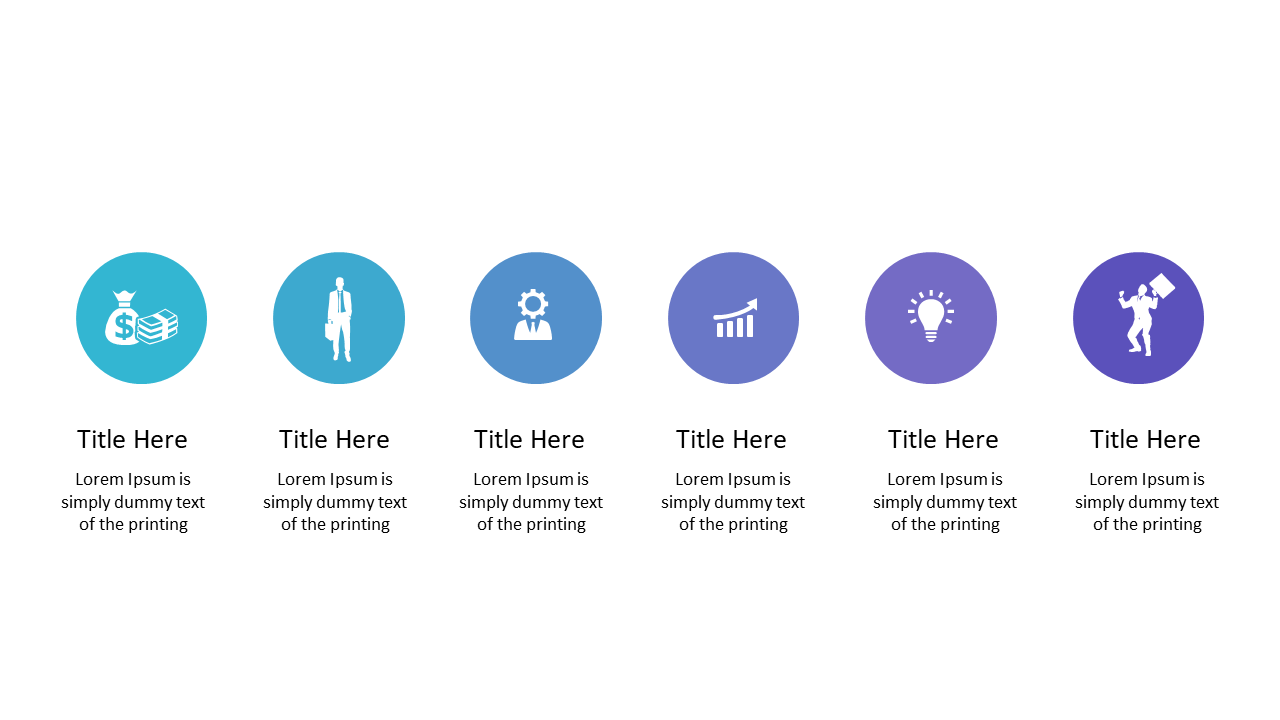 Represent Concepts with Circular Icons and Text