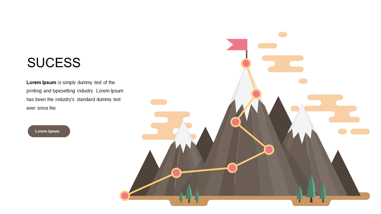 Illustrate Success Path with Mountain Climbing Diagram