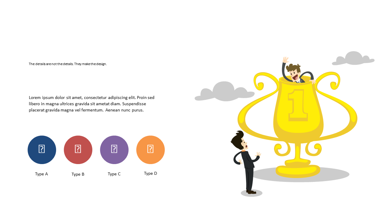 Celebrate Achievements with Trophy and Questions Layout