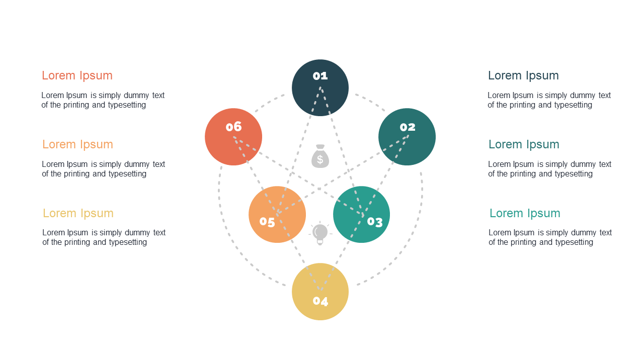 Showcase Processes with Connected Circular Infographic