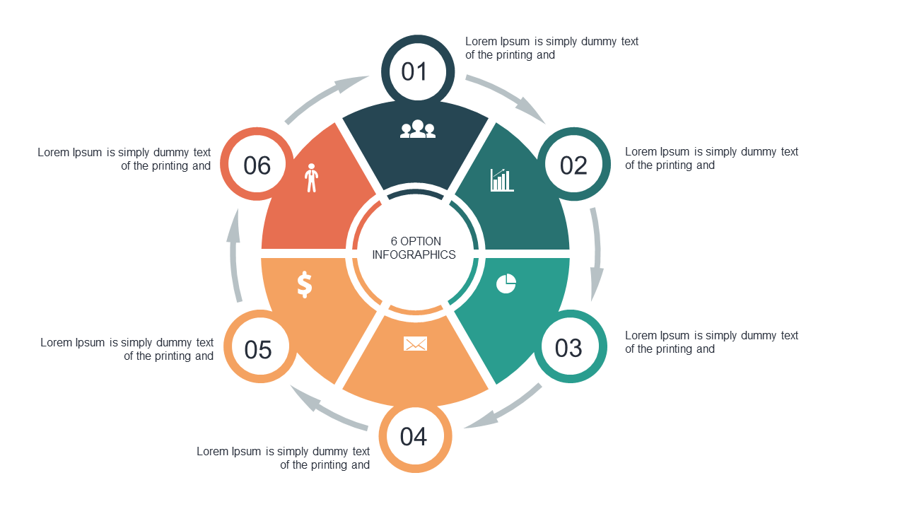 Present Key Options with Circular Infographics Style