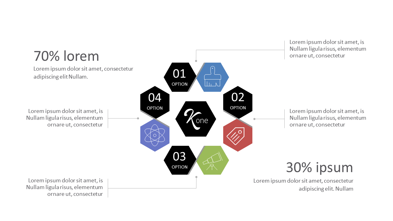 Compare Options with Hexagonal Layout