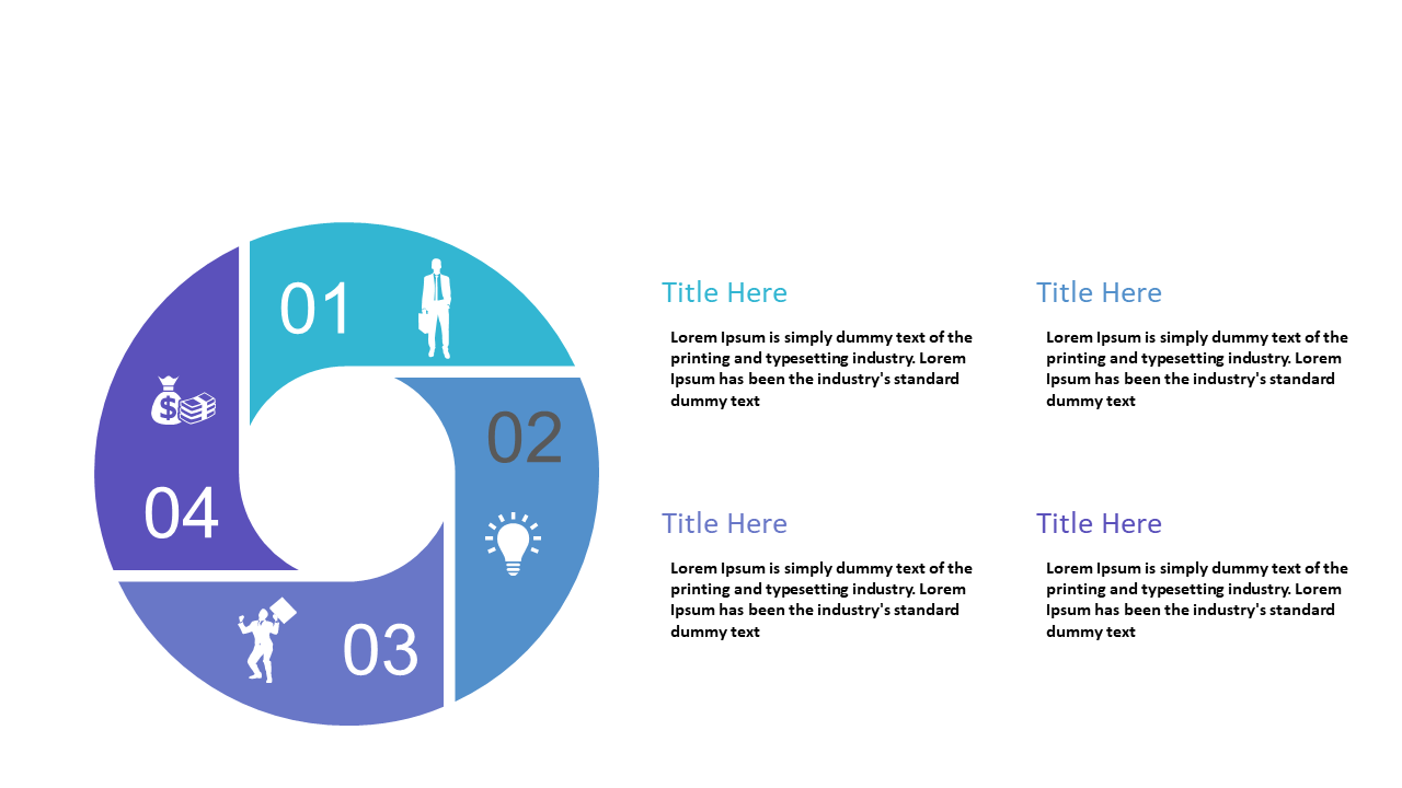 Depict Strategies with Circular 4-Step Diagram