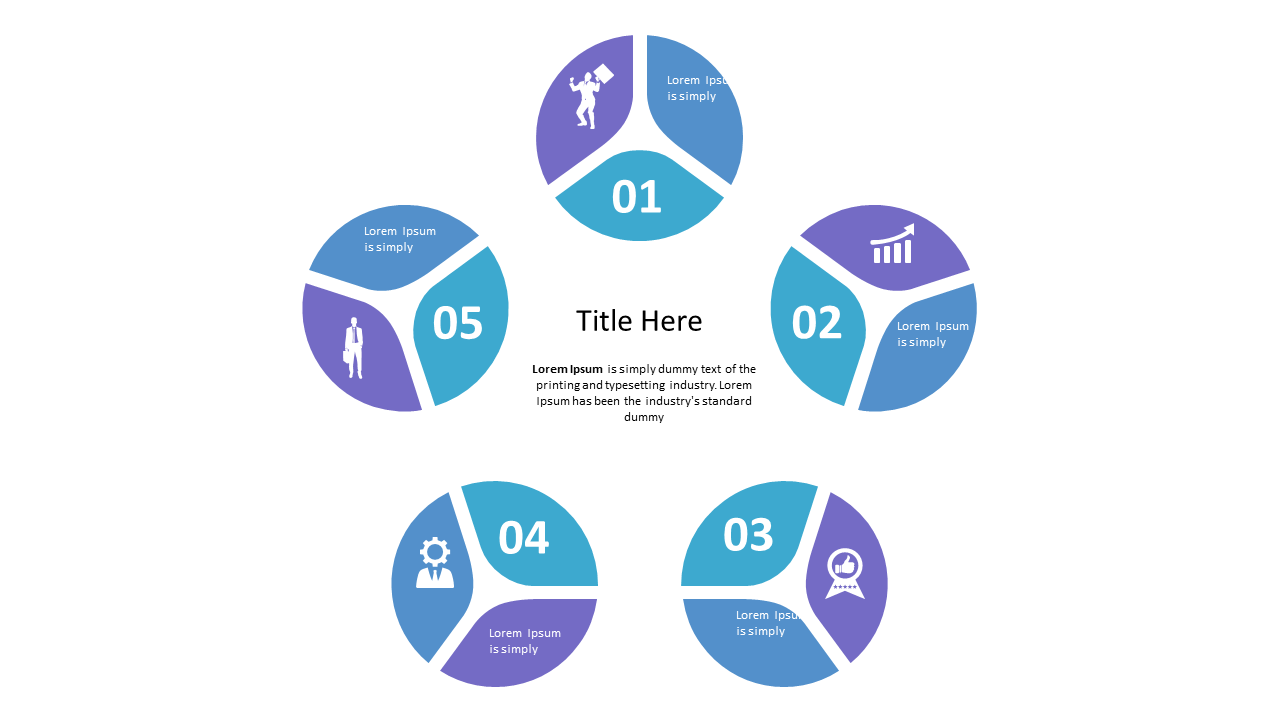 Engage Teams with Circular 5-Step Process Diagram