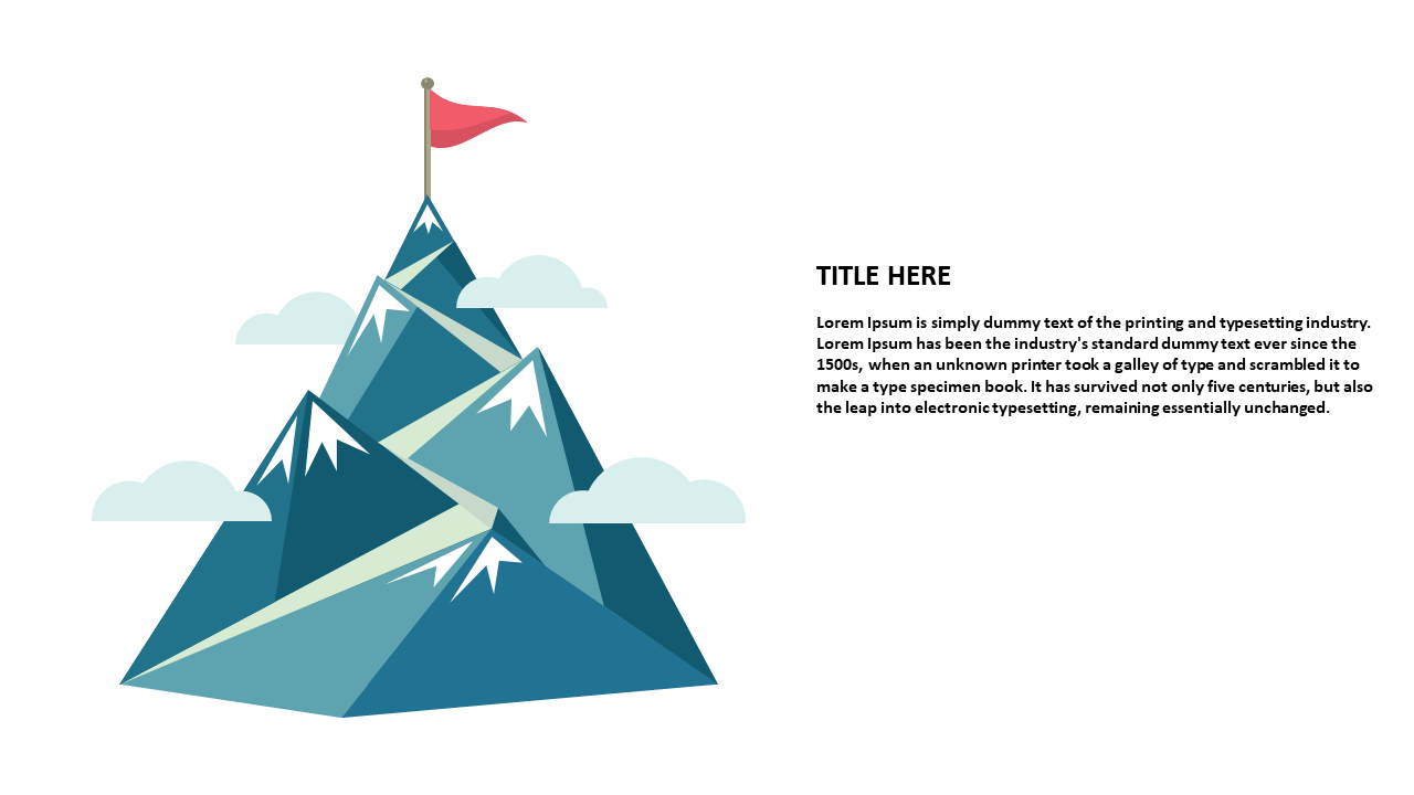 Convey Goals with Mountain Peak Design Layout