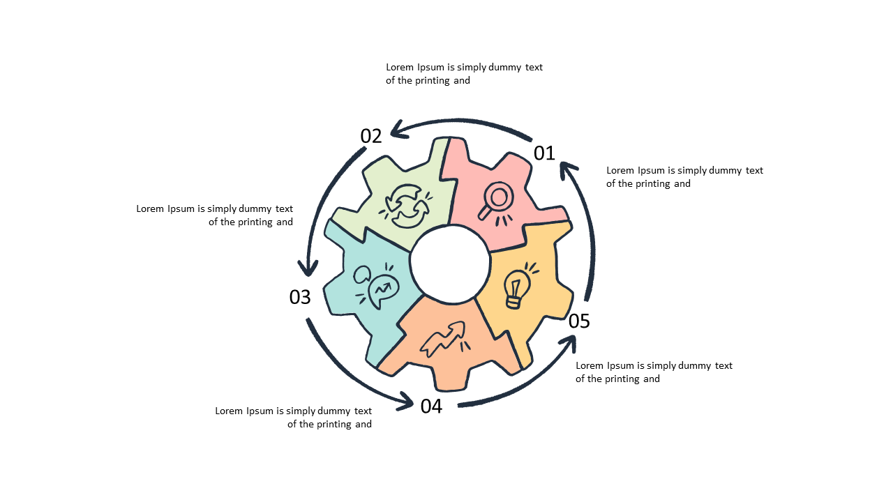 Visualize 4-Step Processes with Circular Diagram V2