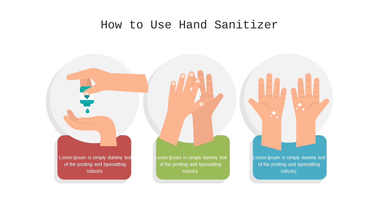 Illustrate Hand Sanitizer Steps with Engaging Layout