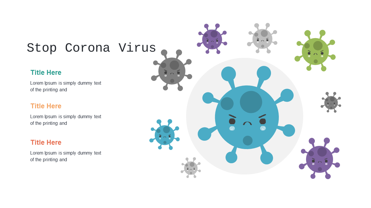 COVID-19 Awareness Infographic with Virus Characters