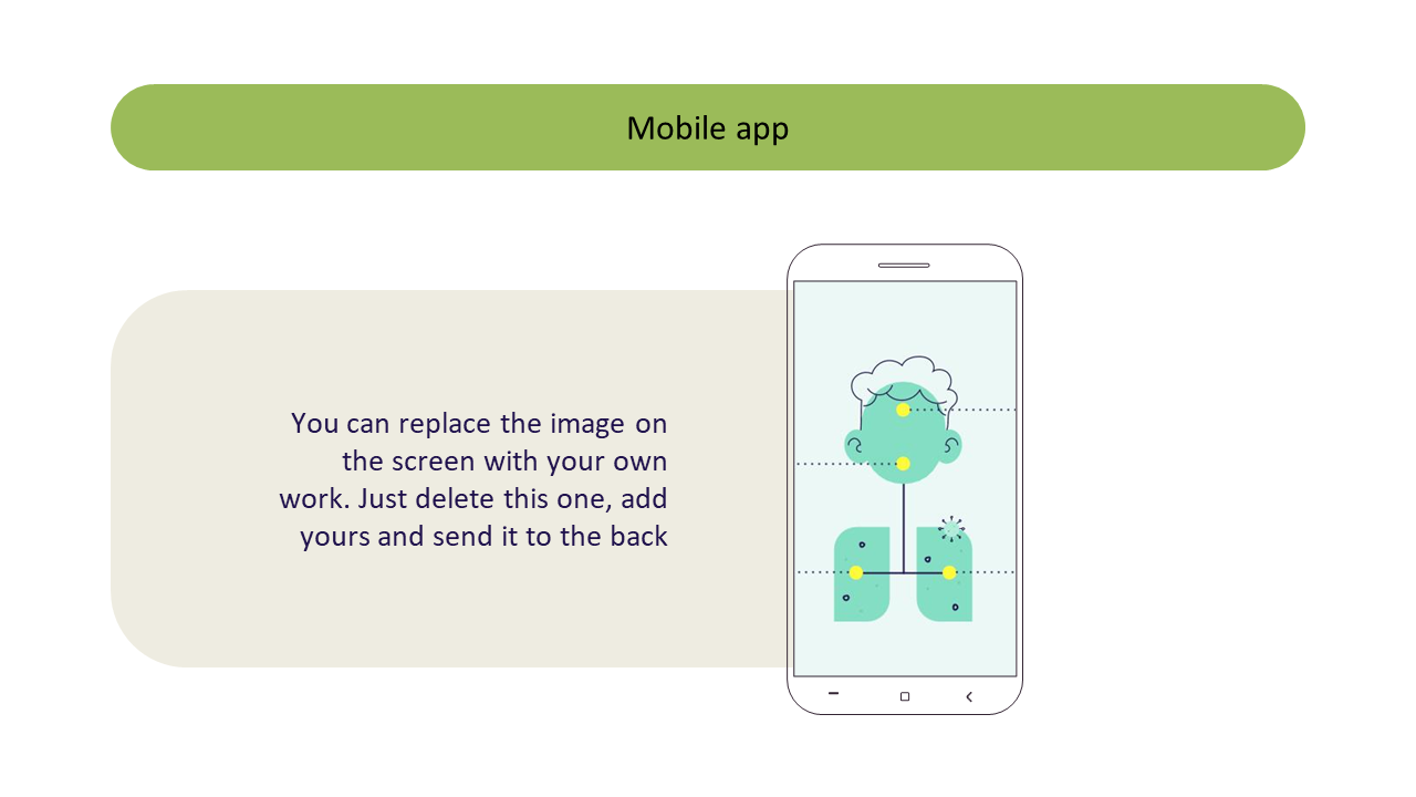 Mobile App Screen Mockup for User Experience Presentation