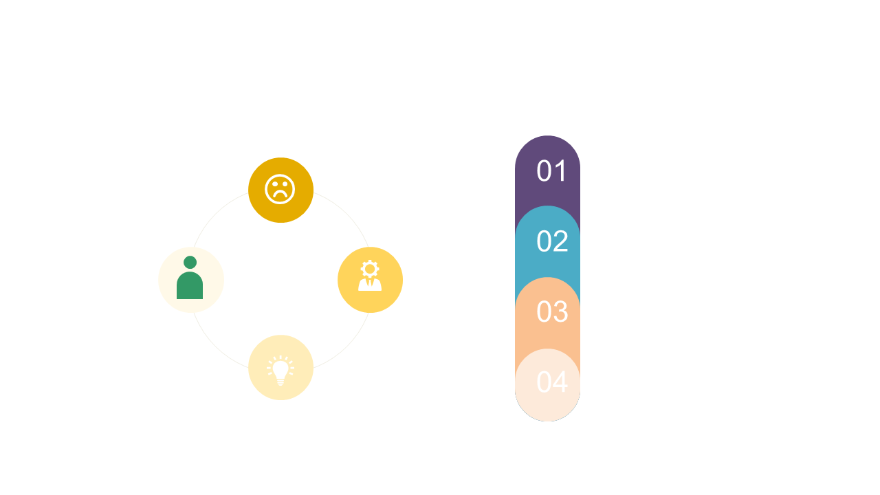 Circular Steps with Numbered Process Indicators