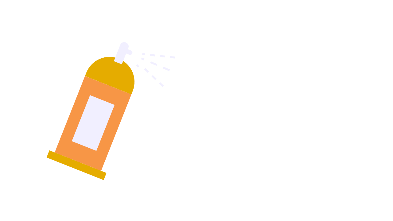 Stylized Spray Bottle Graphic for Marketing Presentations