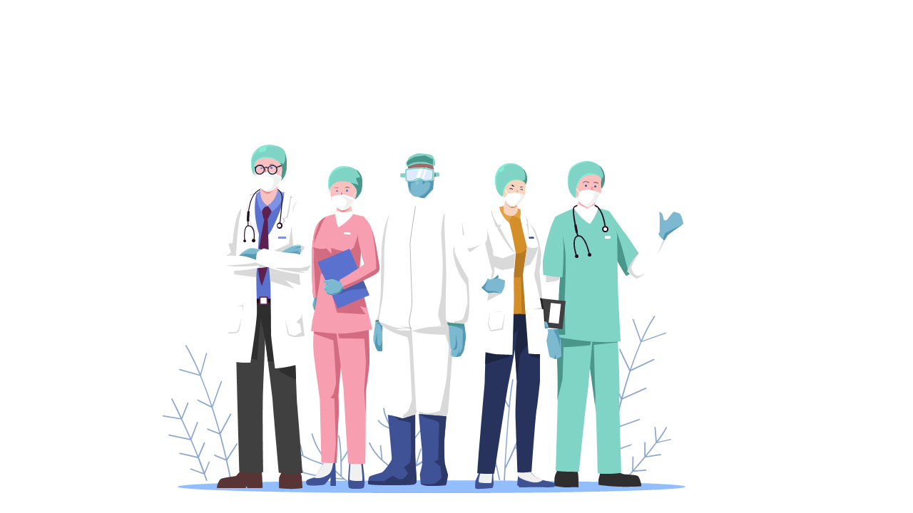 Diverse Healthcare Professionals for Team Presentations