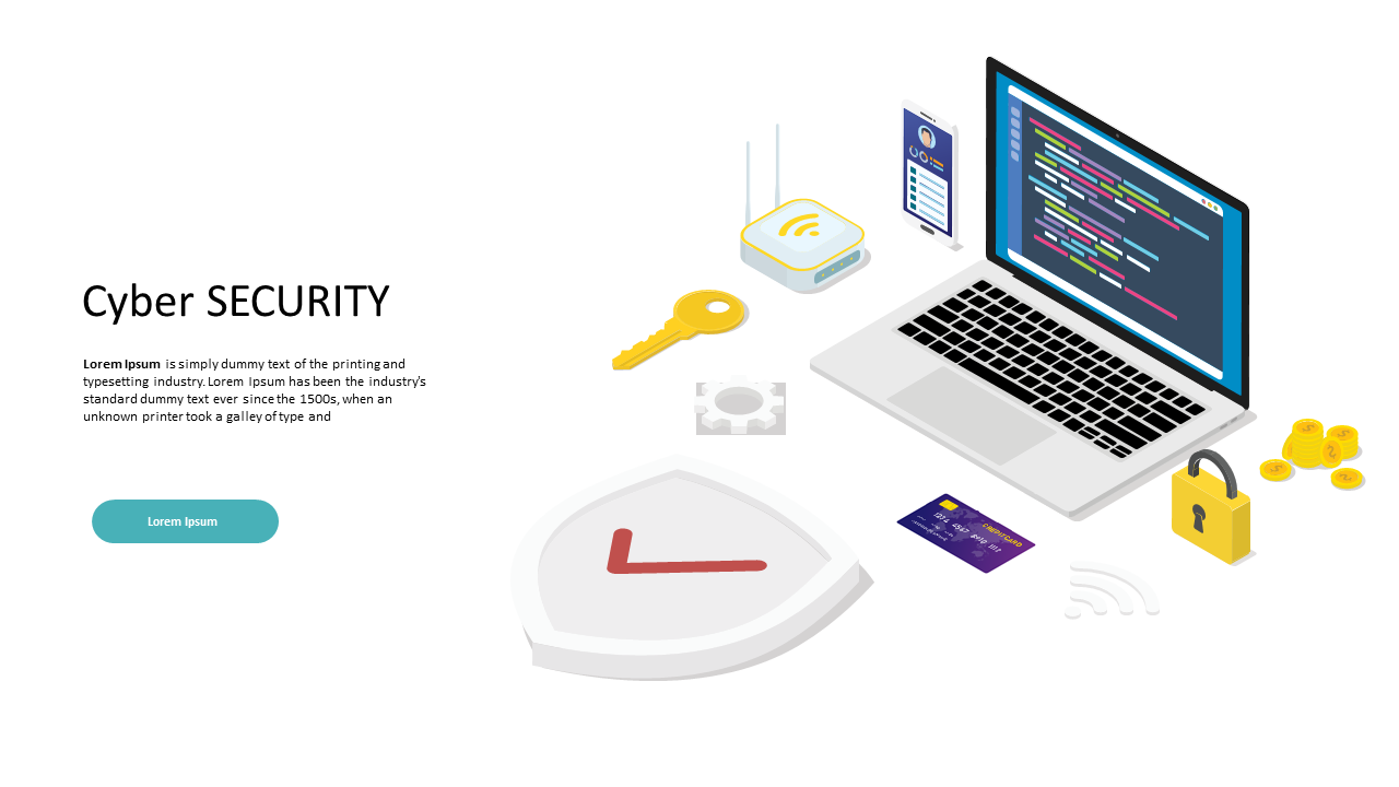 Isometric Cyber Security Elements for Tech Presentations