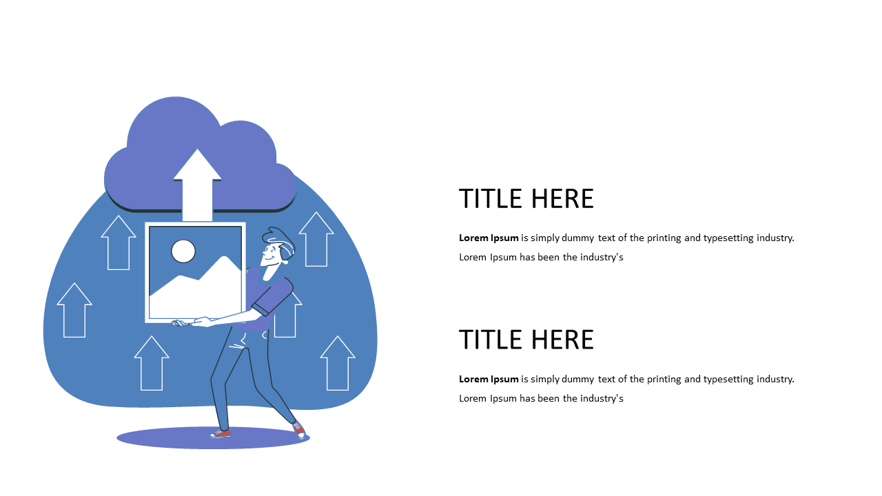 Cloud Upload Process Illustrated for Tech Presentations