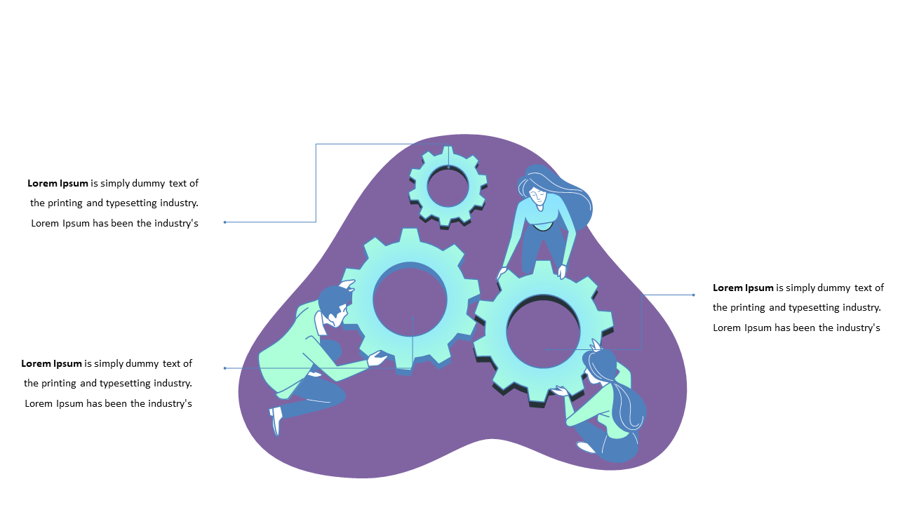 Team Collaboration Infographic with Gears