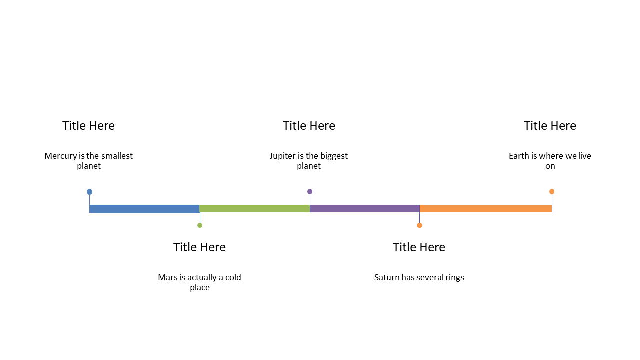 Colorful Horizontal Timeline for Milestones