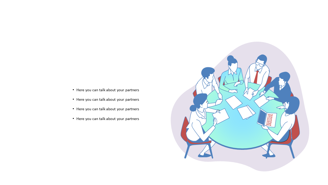 Collaborative Team Discussion Layout for Presentations