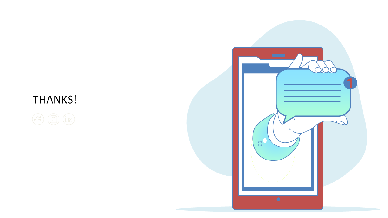 Thank You Slide with Smartphone Illustration