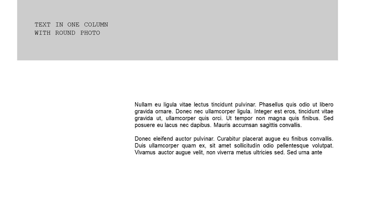 Personal Profiles with Round Photo Layout