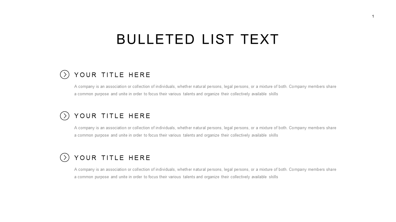 Present Key Points with Bulleted List
