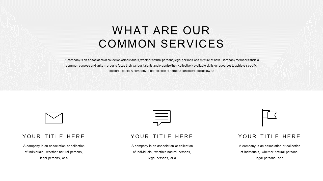 Showcase Services with Minimalist Design