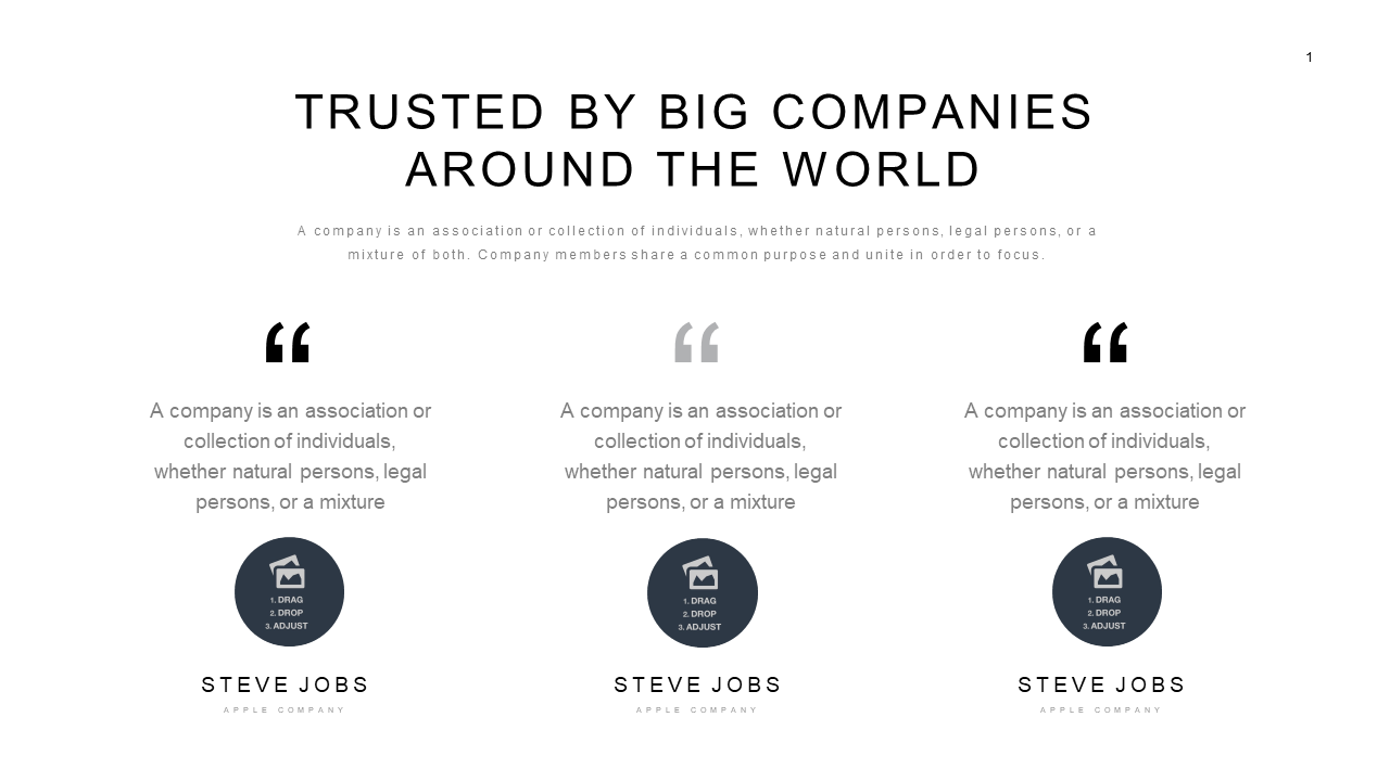 Highlight Trust with Big Companies Overview