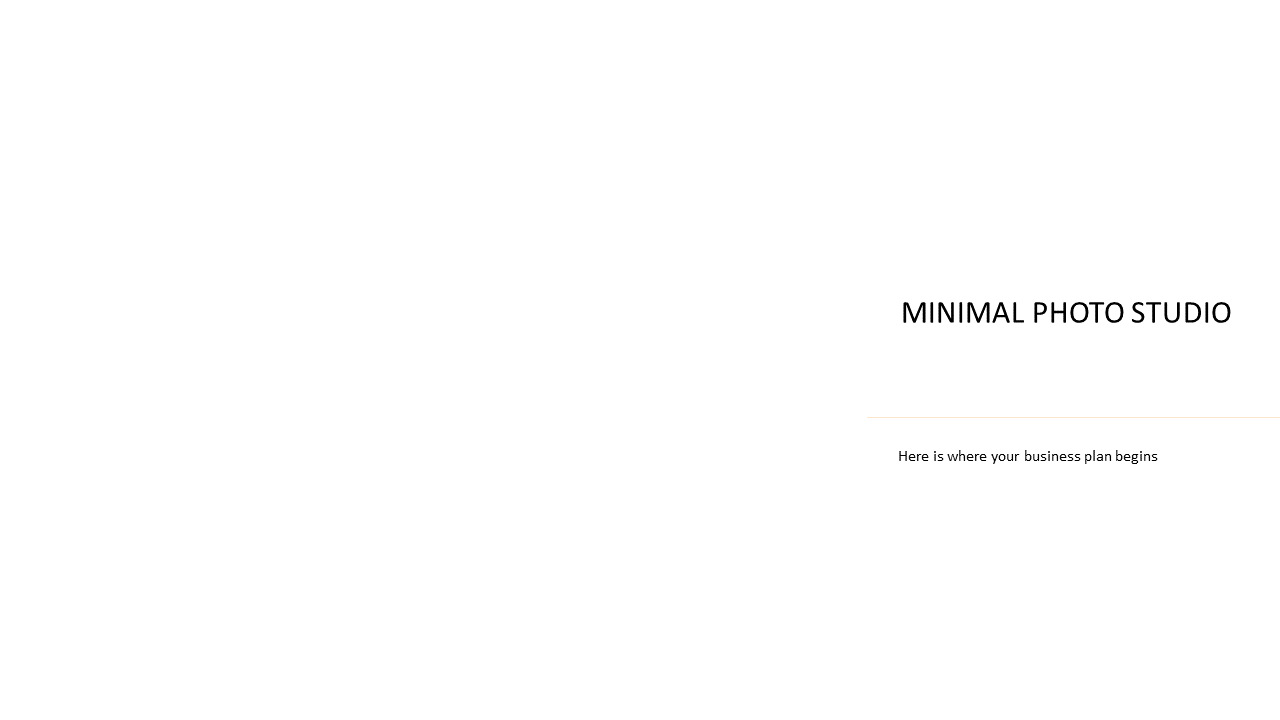 Minimal Business Introduction Slide