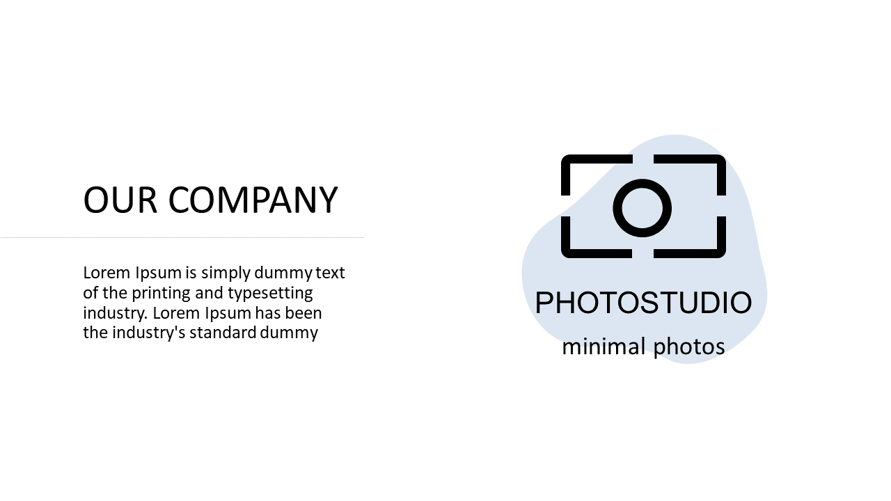 Minimalist Company Overview Slide
