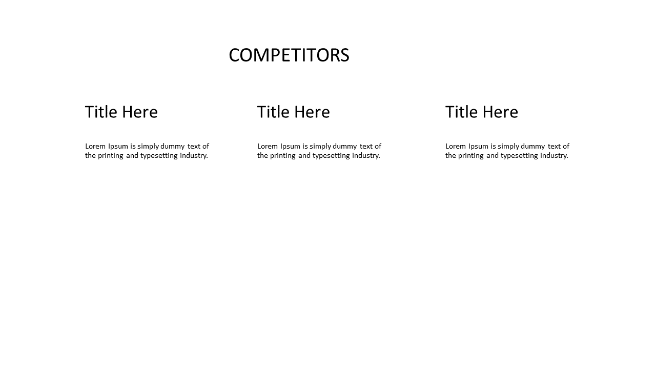 Three-Column Layout for Competitor Insights