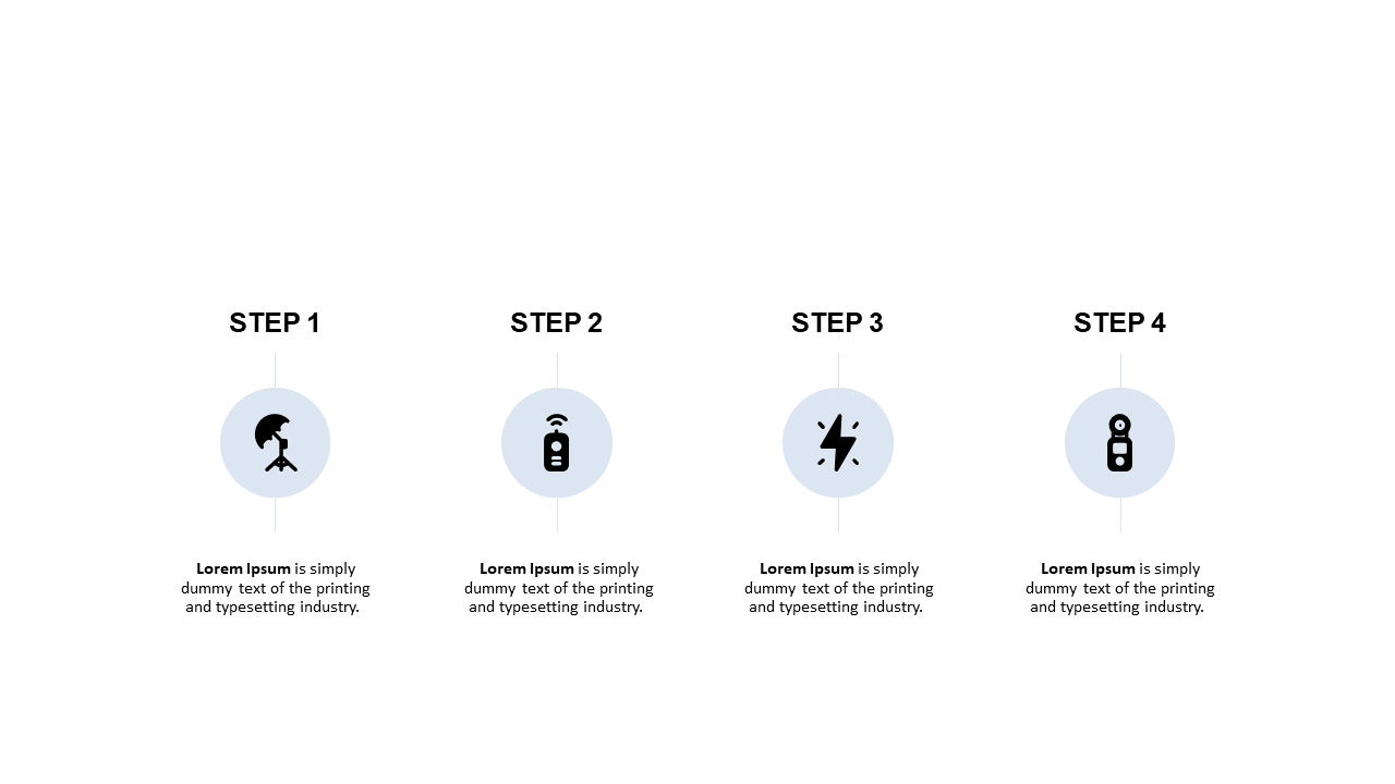 4-Step Process Flow with Icons